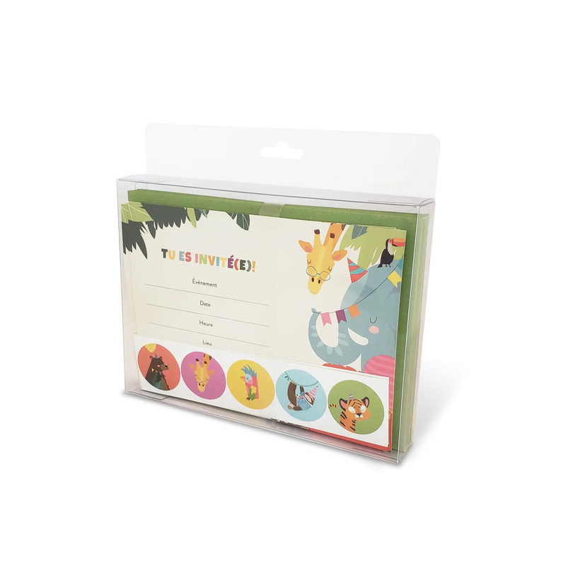 INVITATION SETS : KIT FOR BIRTHDAY - ANIMAL (FR)