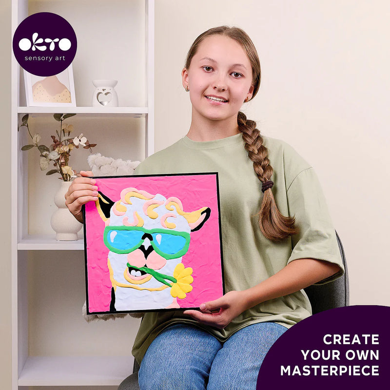 OKTO - COLORING WITH CLAY BY NUMBERS - LLAMA - Limolin 