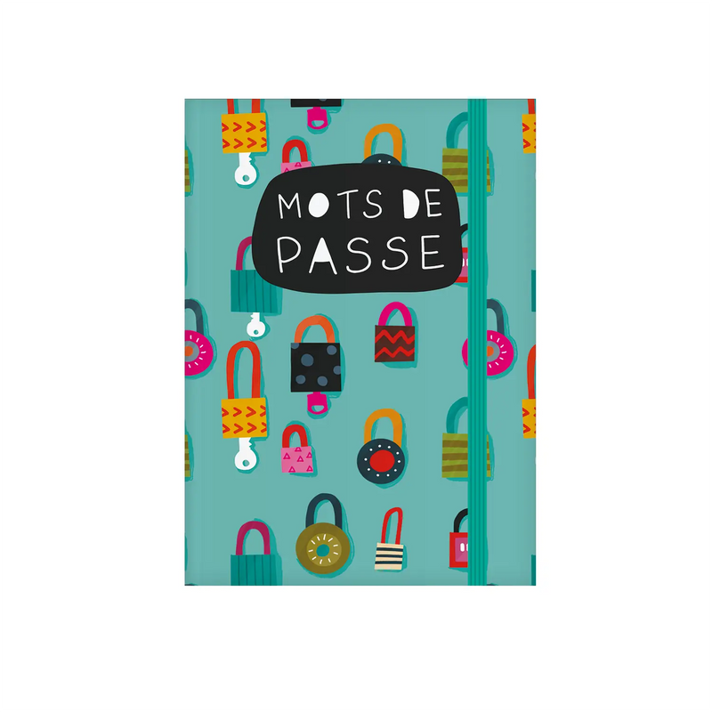PASSWORD NOTEBOOK - COLORED PADLOCKS