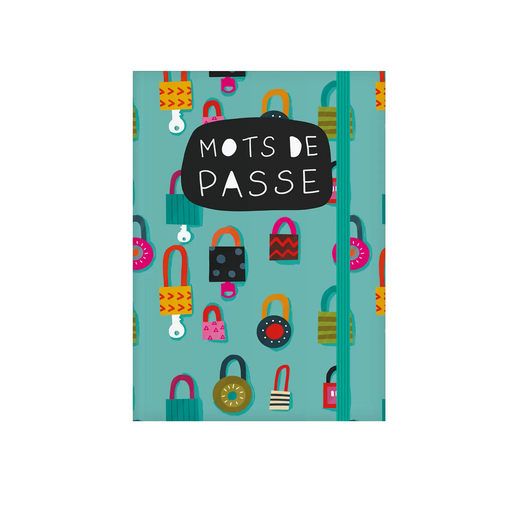 PASSWORD NOTEBOOK - COLORED PADLOCKS
