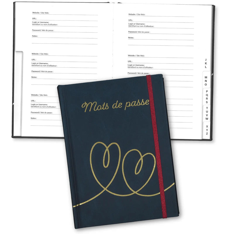 PASSWORD NOTEBOOK - GOLDEN HEARTS