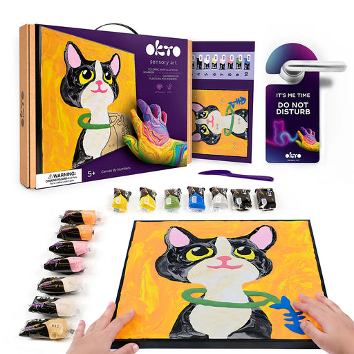 OKTO - COLORING WITH CLAY BY NUMBERS - CAT - Limolin 
