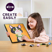 OKTO - COLORING WITH CLAY BY NUMBERS - CAT - Limolin 