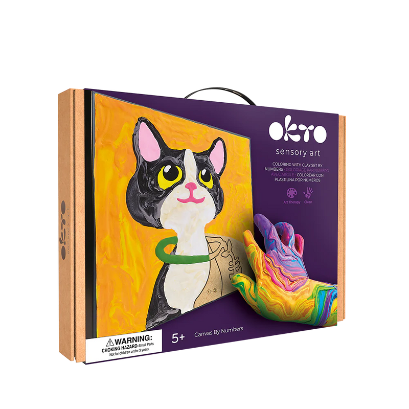 OKTO - COLORING WITH CLAY BY NUMBERS - CAT - Limolin 