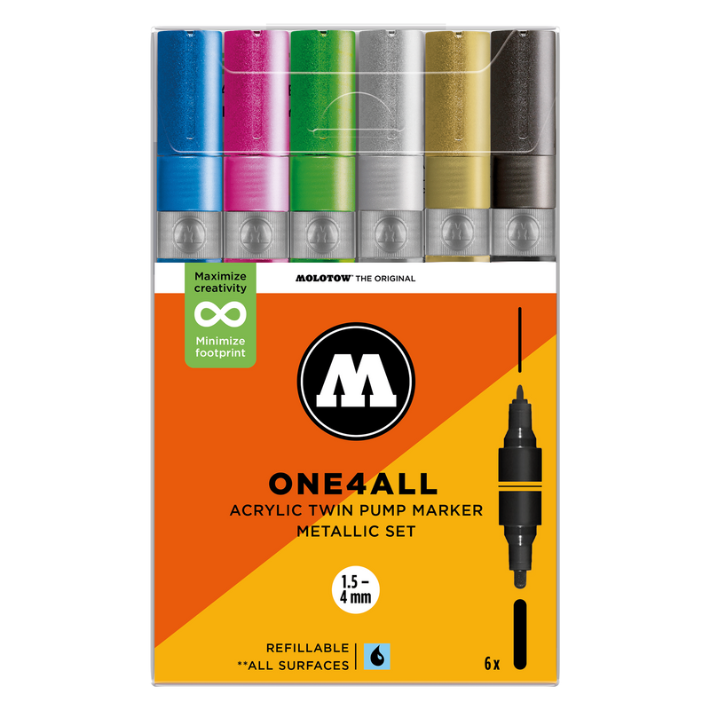 ONE4ALL™  Acrylic Twin Metallic Set