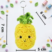 HAPPY PINEAPPLE DIY CROCHET KEY RING KIT
