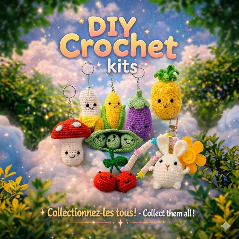 EGGPLANT DIY CROCHET KEY RING KIT