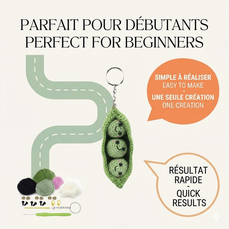 PEAS IN A POD DIY CROCHET KEY RING KIT