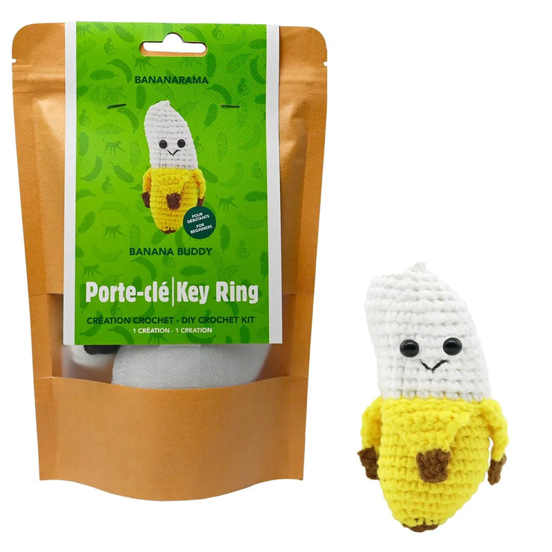 Broderie - KIT DE PORTE-CLÉS AU CROCHET À FAIRE SOI-MÊME BANANA BUDDY