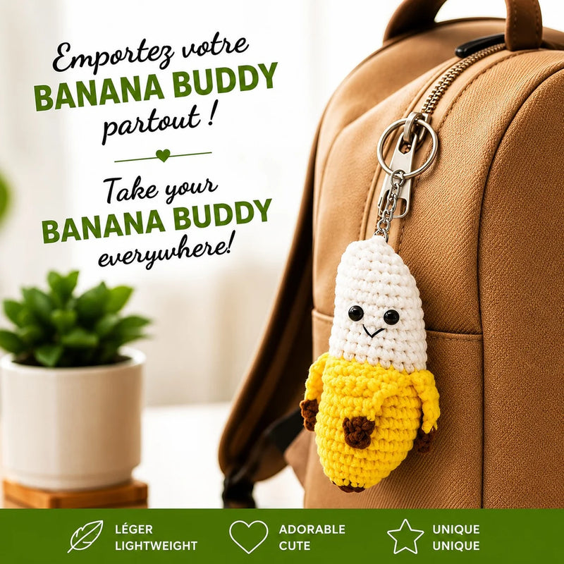Broderie - KIT DE PORTE-CLÉS AU CROCHET À FAIRE SOI-MÊME BANANA BUDDY