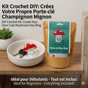 MINI MUSHROOM DIY CROCHET KEYRING KIT