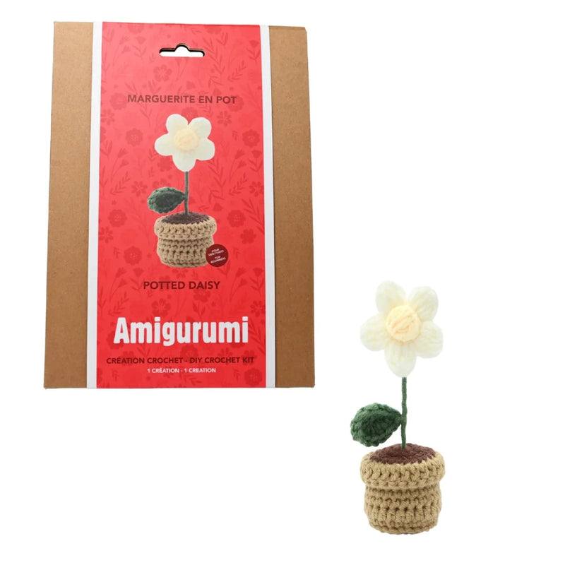 Broderie - KIT DE CROCHET À FAIRE SOI-MÊME MARGUERITE EN POT