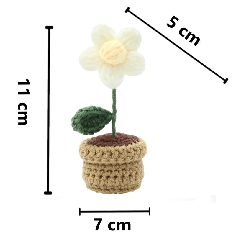 Broderie - KIT DE CROCHET À FAIRE SOI-MÊME MARGUERITE EN POT