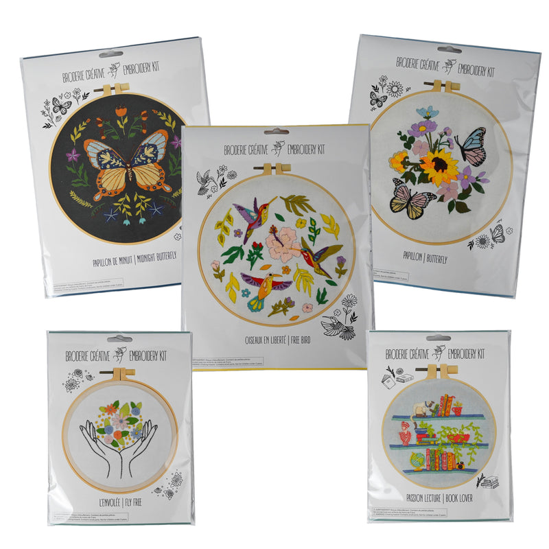 MIDNIGHT BUTTERFLY EMBROIDERY KIT