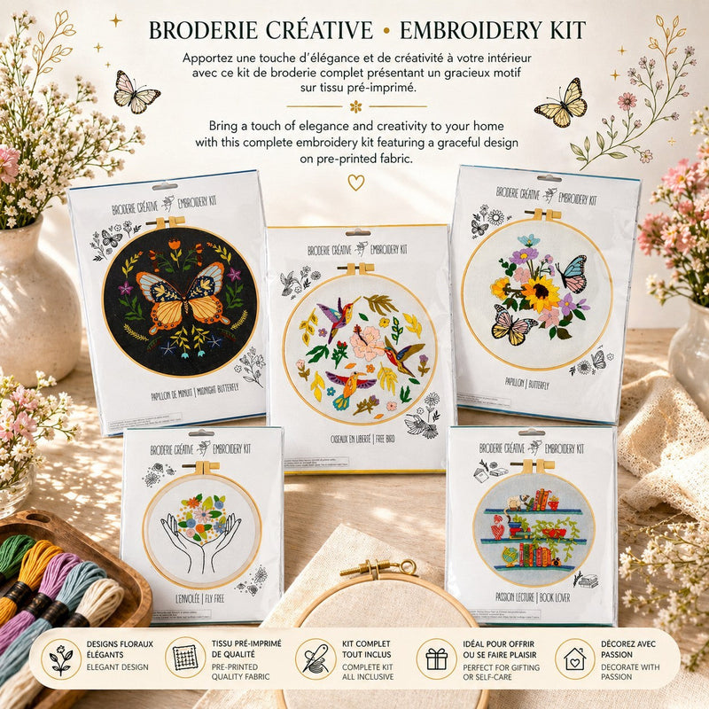 BUTTERFLY EMBROIDERY KIT