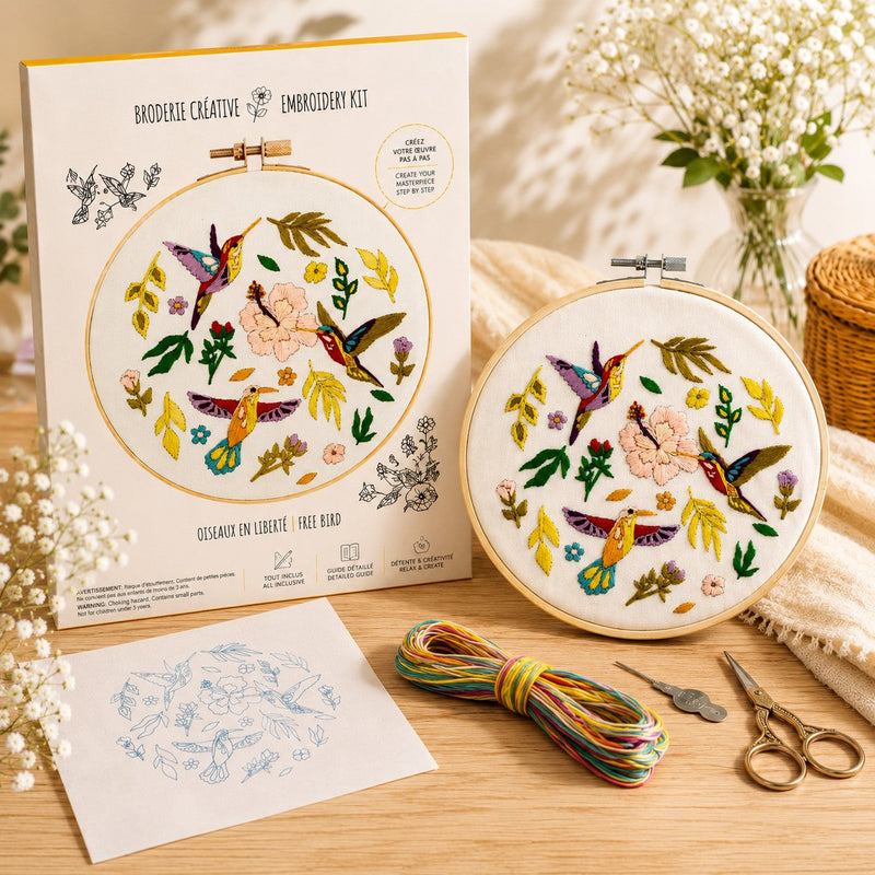 FREE BIRD EMBROIDERY KIT