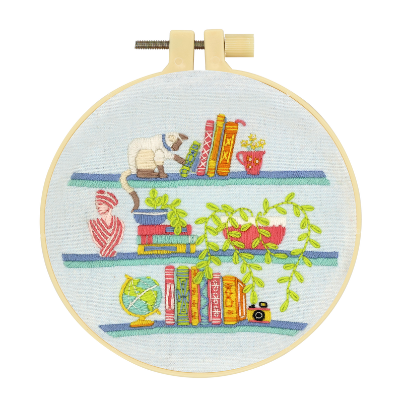 BOOK LOVER EMBROIDERY KIT