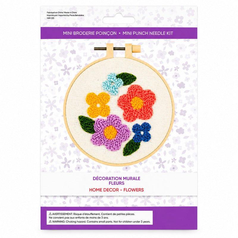 FLOWER MINI PUNCH NEEDLE KIT
