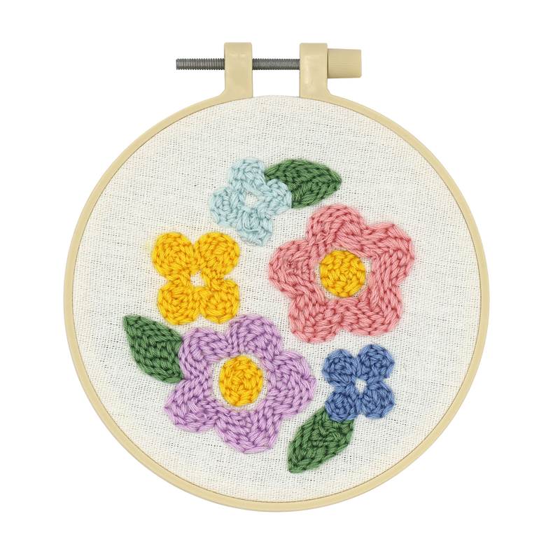 FLOWER MINI PUNCH NEEDLE KIT