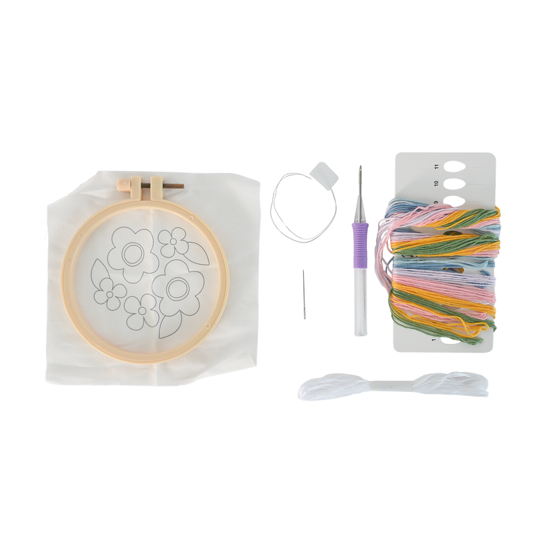 FLOWER MINI PUNCH NEEDLE KIT
