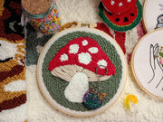 MUSHROOM HOME DECOR PUNCH NEEDLE KIT