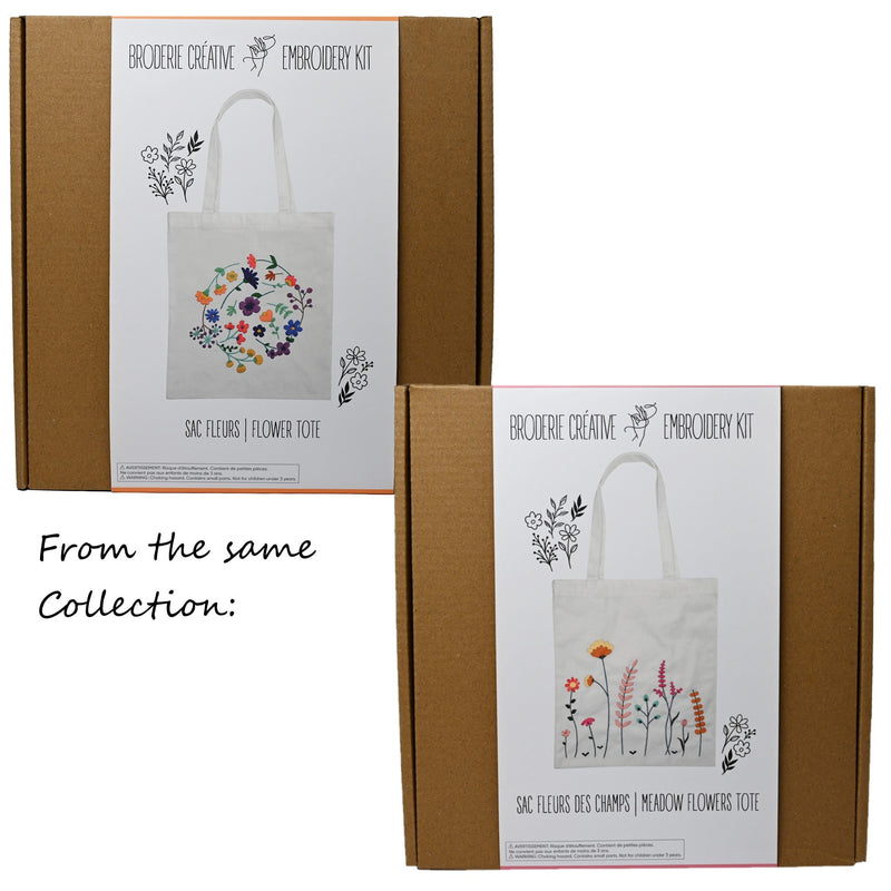 MEADOW FLOWERS TOTE BAG EMBROIDERY KIT