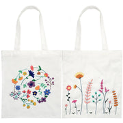MEADOW FLOWERS TOTE BAG EMBROIDERY KIT