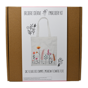 MEADOW FLOWERS TOTE BAG EMBROIDERY KIT
