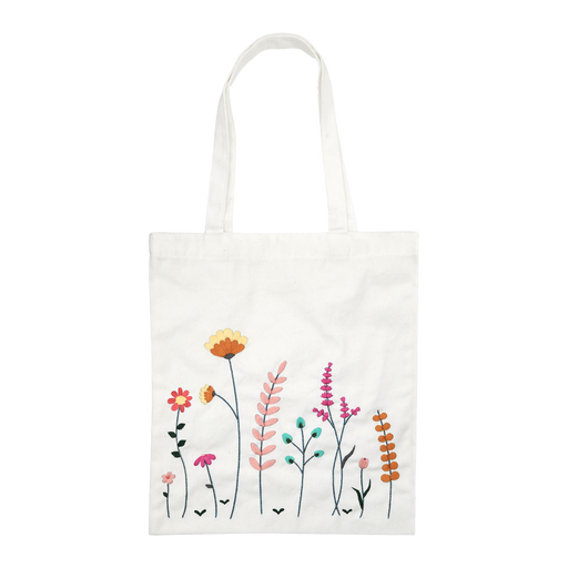 MEADOW FLOWERS TOTE BAG EMBROIDERY KIT