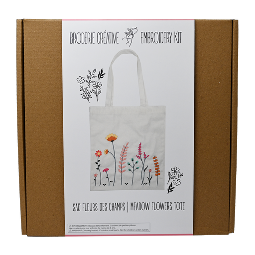 MEADOW FLOWERS TOTE BAG EMBROIDERY KIT