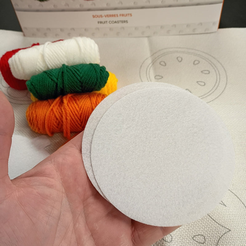 FRUITS PUNCH NEEDLE COASTER KIT