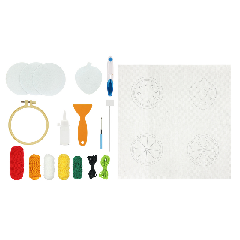 FRUITS PUNCH NEEDLE COASTER KIT