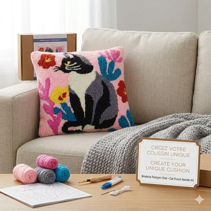CAT PUNCH NEEDLE CUSHION KIT