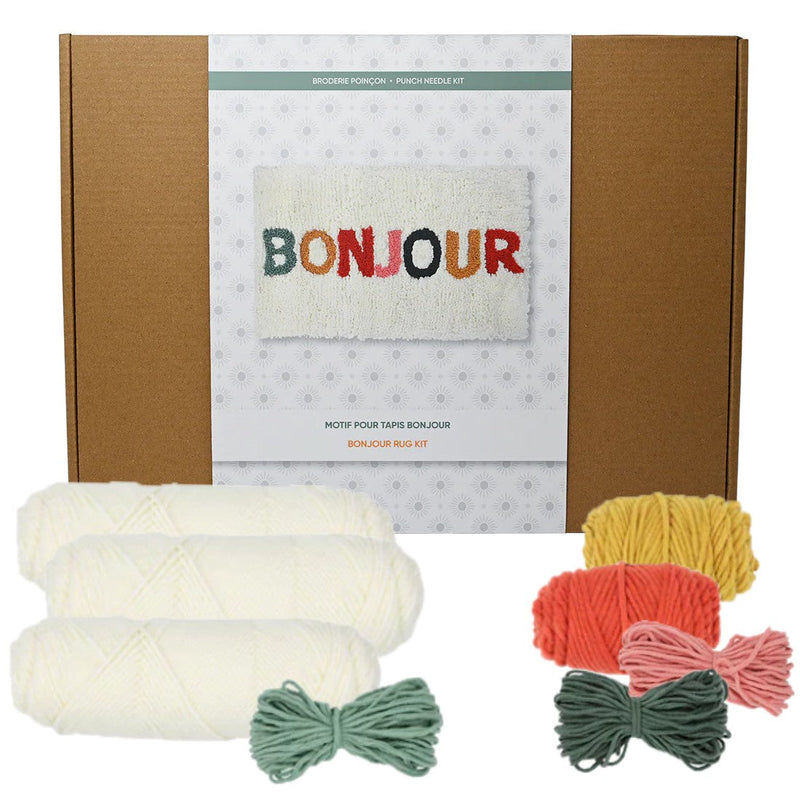 BONJOUR  PUNCH NEEDLE MAT KIT
