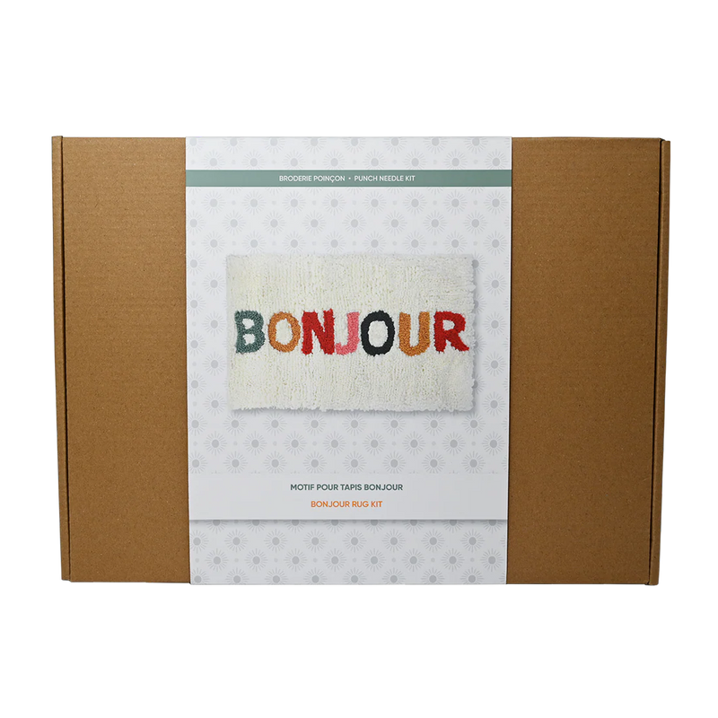 Broderie - BONJOUR  PUNCH NEEDLE MAT KIT