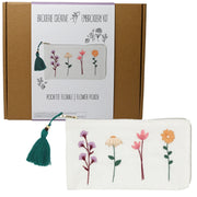 FLOWER EMBROIDERY POUCH KIT