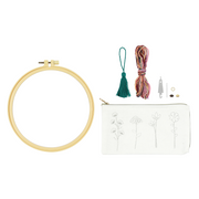 FLOWER EMBROIDERY POUCH KIT