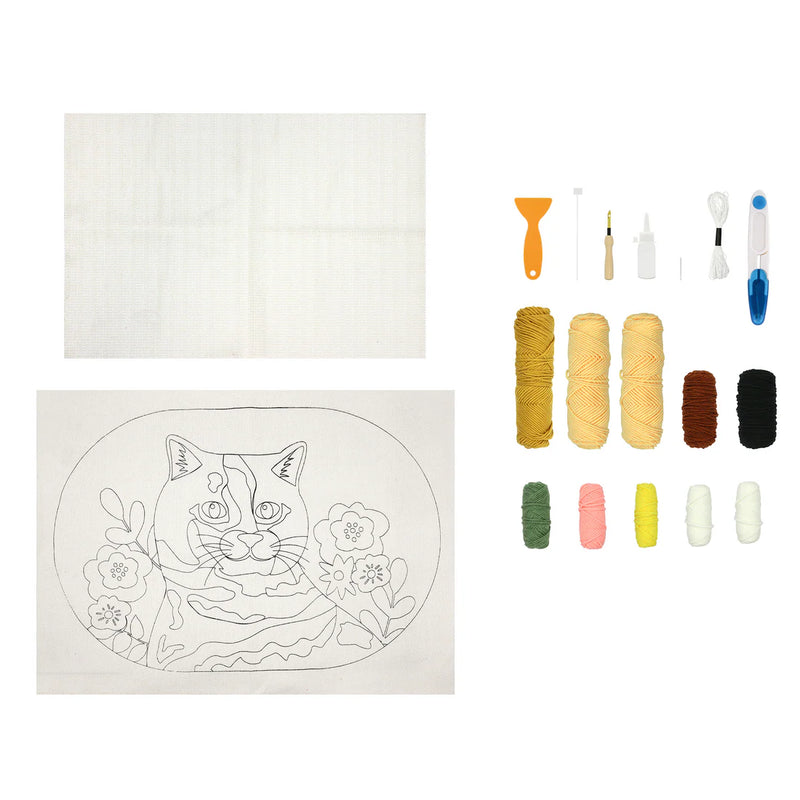 Broderie - KITTY PUNCH NEEDLE RUG KIT
