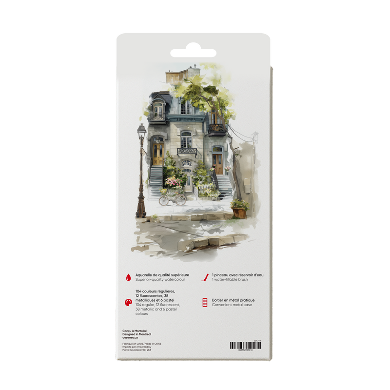 WATERCOLOUR KIT- 160 HALF PANS