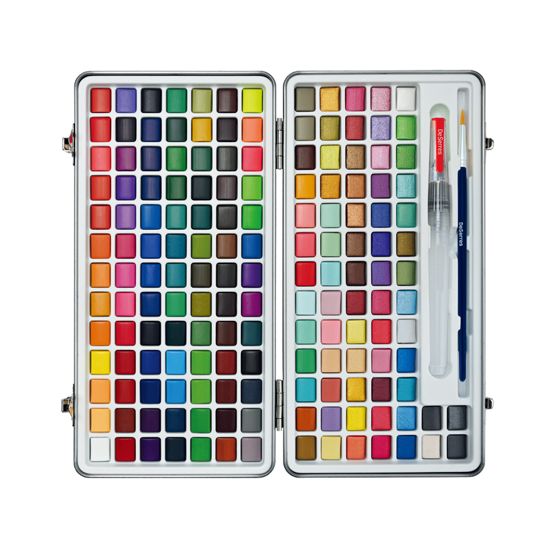 WATERCOLOUR KIT- 160 HALF PANS