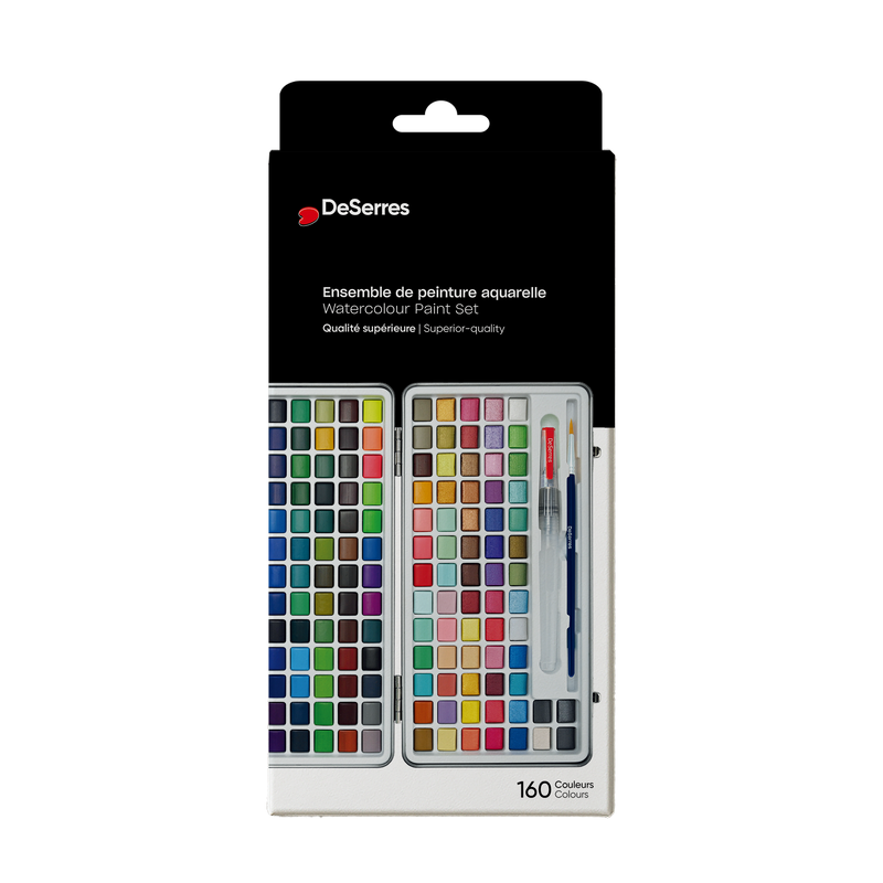 WATERCOLOUR KIT- 160 HALF PANS