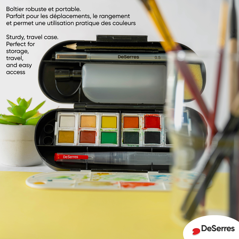 WATERCOLOUR TRAVEL KIT-17 PIECES