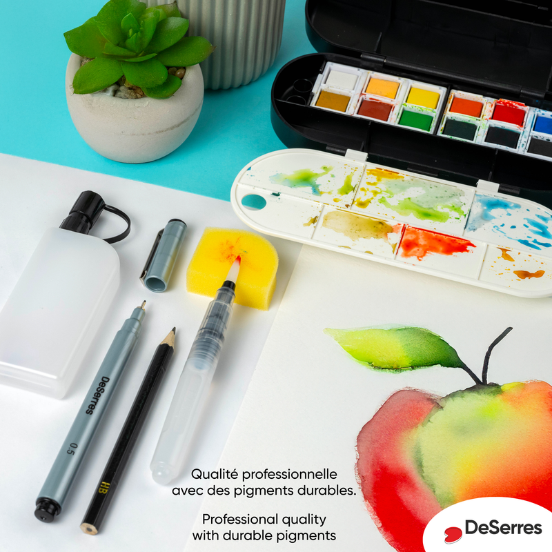 WATERCOLOUR TRAVEL KIT-17 PIECES