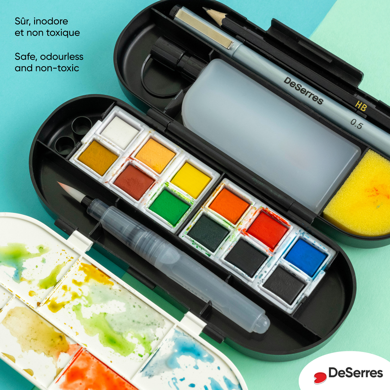 WATERCOLOUR TRAVEL KIT-17 PIECES