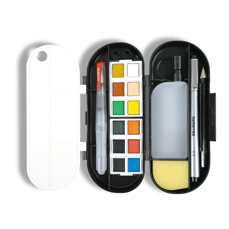 WATERCOLOUR TRAVEL KIT-17 PIECES