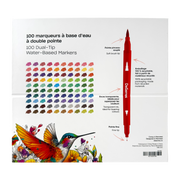 DOUBLE-TIP MARKERS-ASSORTED COLOURS-100 PIECES