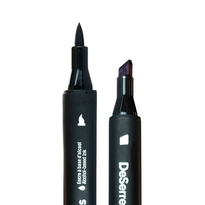 SET OF 48 ALCOHOL DUAL-TIP MARKERS