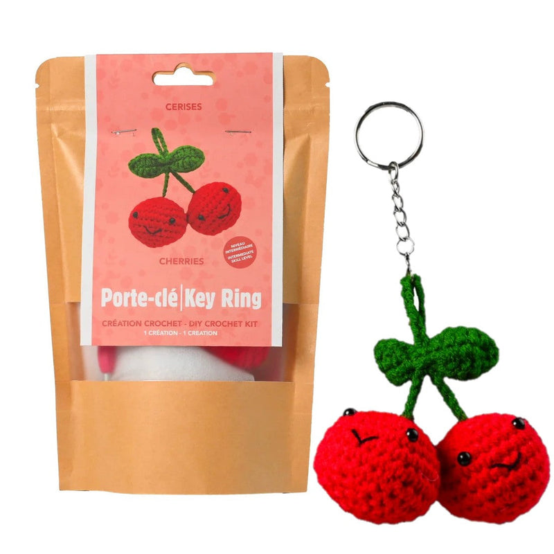 CHERRIES KEYCHAIN DIY  CROCHET KIT