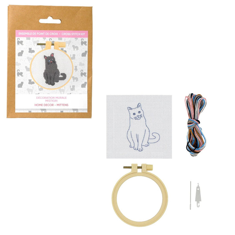 MITTENS KITTY CROSS STITCH KIT