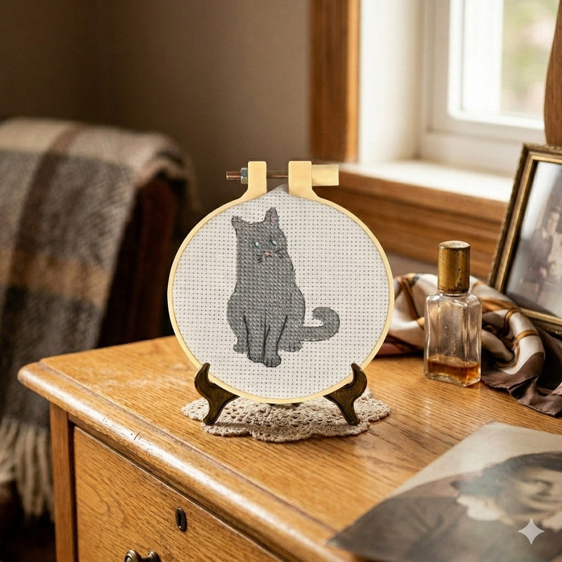 MITTENS KITTY CROSS STITCH KIT